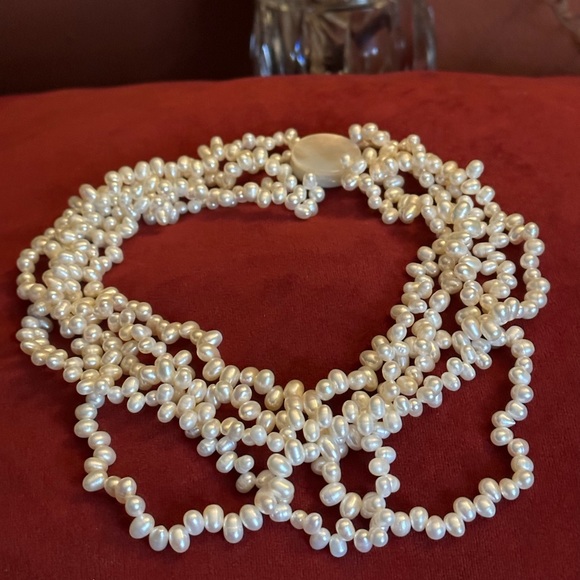 Vintage pearl choker necklace - Picture 6 of 7